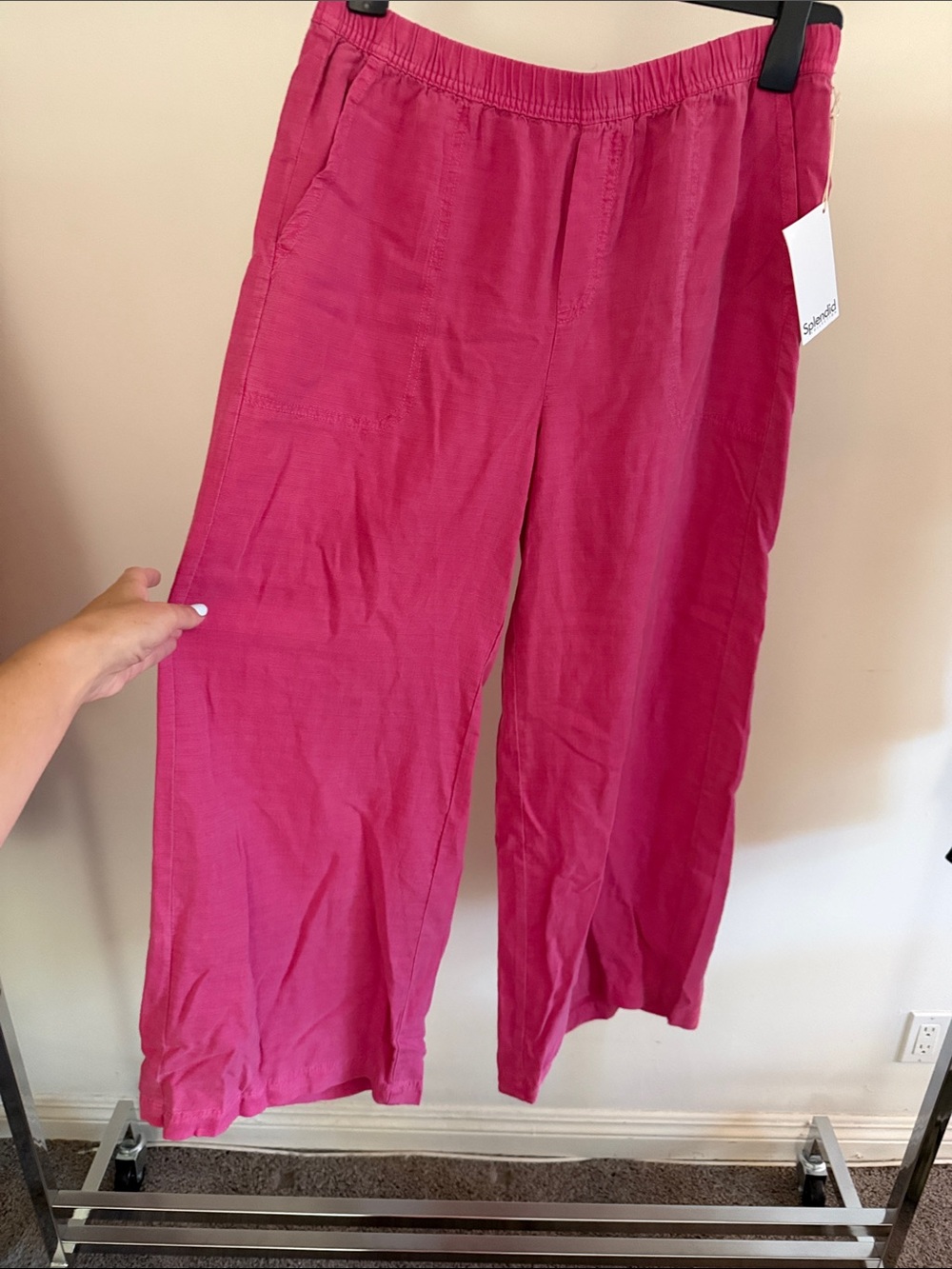 Splendid Fuchsia Wide Leg Linen Pants